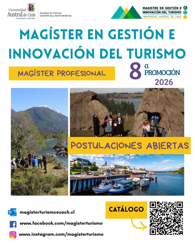 Inicio de Postulaciones 8° Promoción Magíster en Turismo 2026